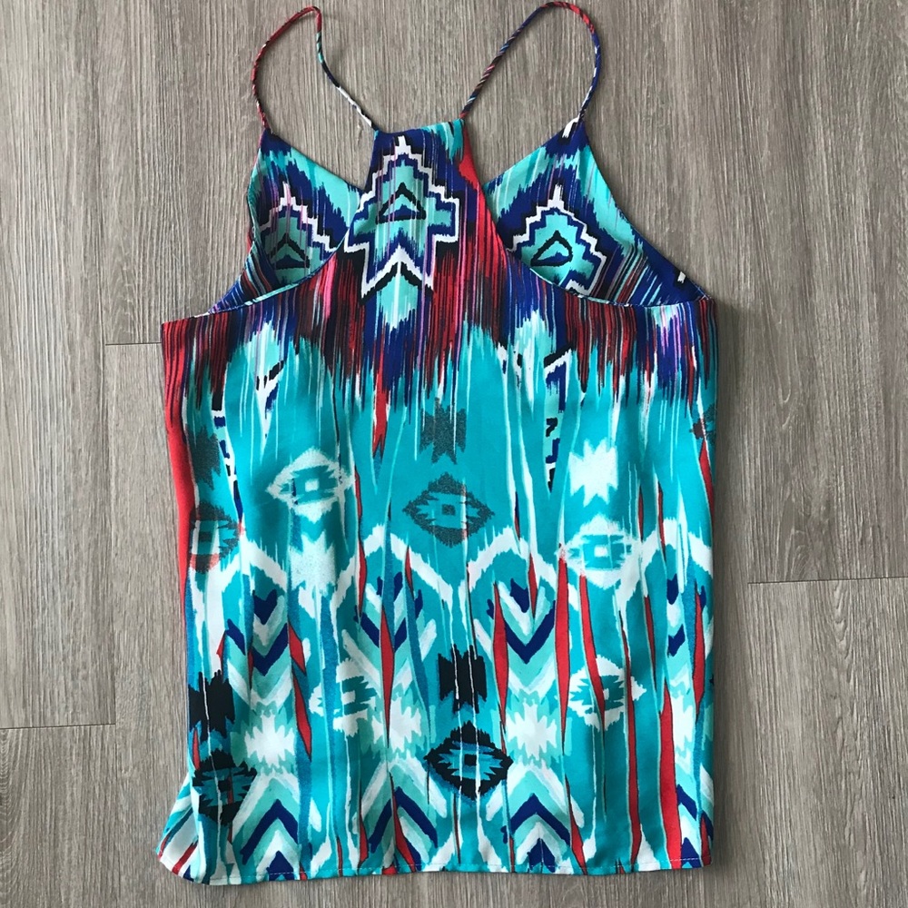 Red blue sheer tank - Picture 5 of 7